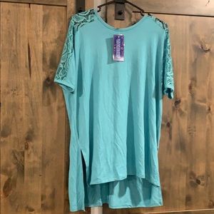 Aqua high Low Shirt